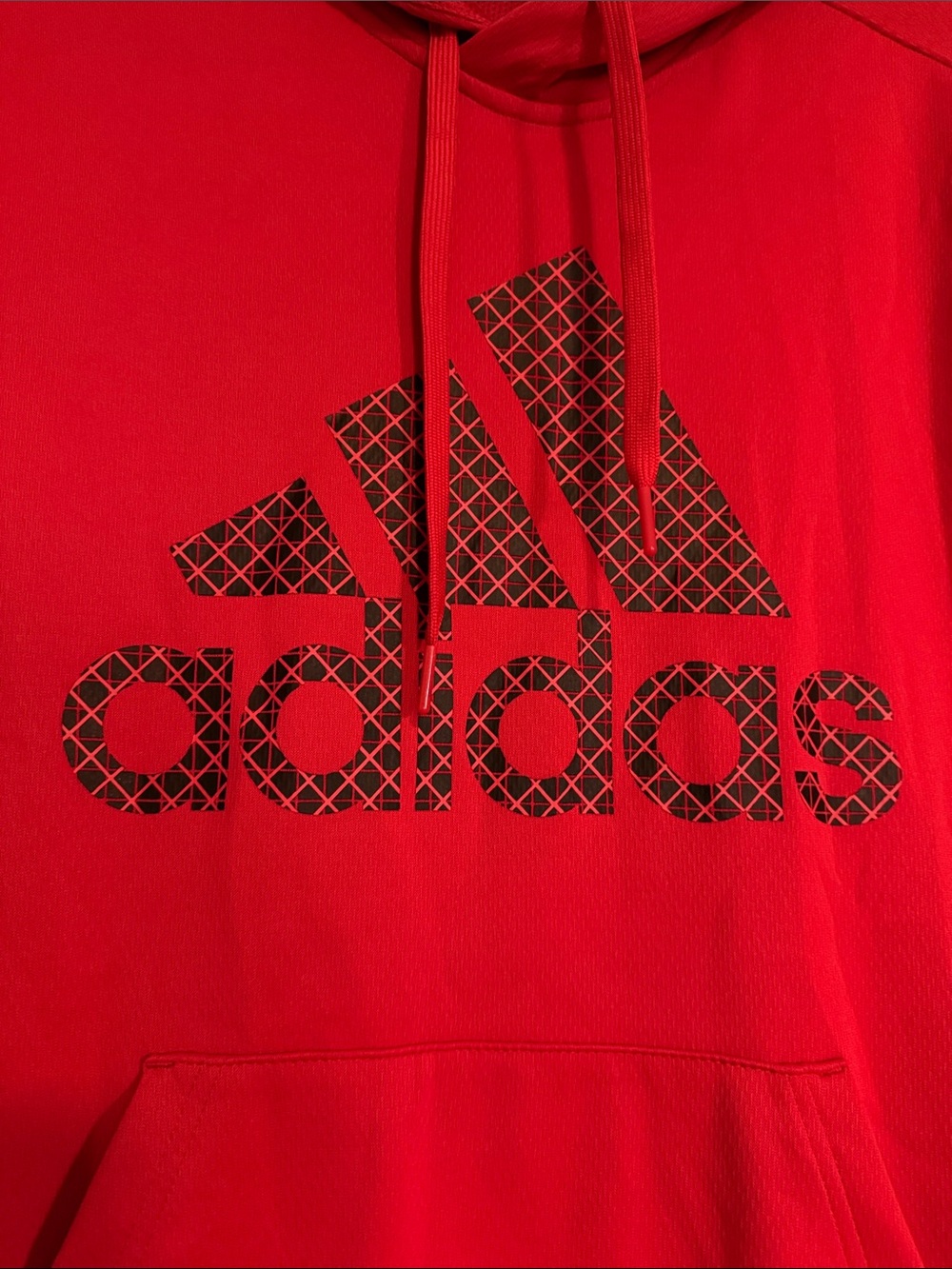 NEW adidas Red Pullover Hoodie - Picture 2 of 5